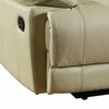 Homeroots 41 in. Stylish Beige Leather Console Loveseat 329415